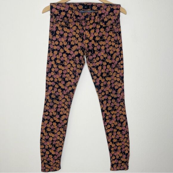 MOTHER The Looker Cherry Print Jeans Denim Sz 28 - Picture 4 of 11